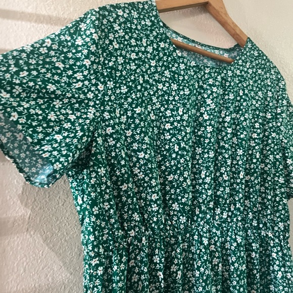 NWT green dress 3x floral plus size tiered summer maxi 18 20 - Picture 8 of 8